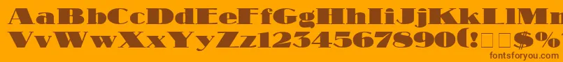 MakarDisplaySsi Font – Brown Fonts on Orange Background