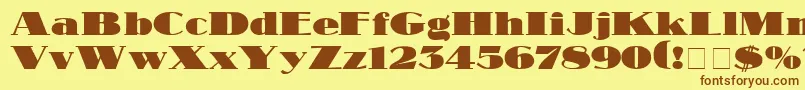 MakarDisplaySsi Font – Brown Fonts on Yellow Background