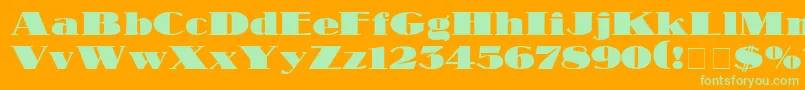 MakarDisplaySsi Font – Green Fonts on Orange Background