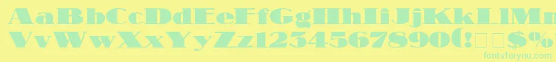 MakarDisplaySsi Font – Green Fonts on Yellow Background