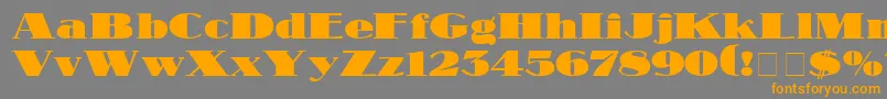 MakarDisplaySsi Font – Orange Fonts on Gray Background