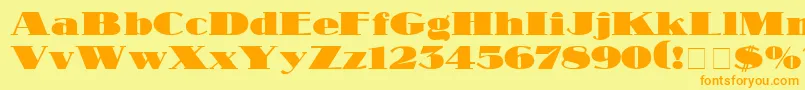 MakarDisplaySsi Font – Orange Fonts on Yellow Background