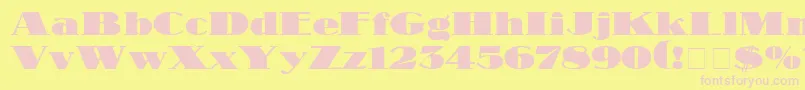 MakarDisplaySsi Font – Pink Fonts on Yellow Background