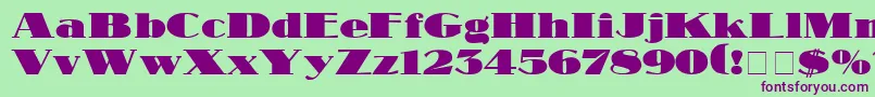 MakarDisplaySsi Font – Purple Fonts on Green Background