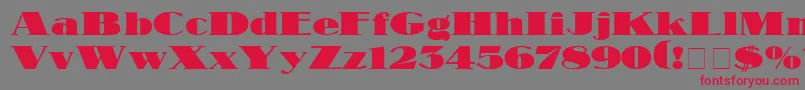 MakarDisplaySsi Font – Red Fonts on Gray Background