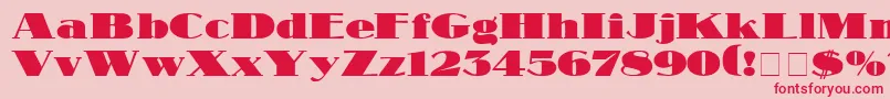 MakarDisplaySsi Font – Red Fonts on Pink Background