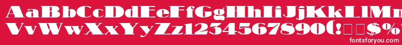 MakarDisplaySsi Font – White Fonts on Red Background
