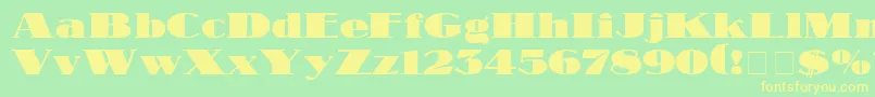 MakarDisplaySsi Font – Yellow Fonts on Green Background