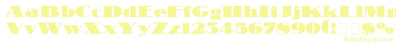 Шрифт MakarDisplaySsi – жёлтые шрифты на белом фоне