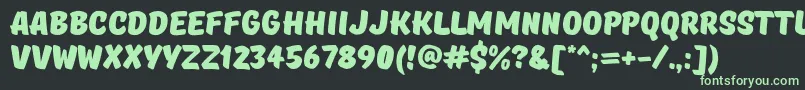 フォントTtMastersDemoBlack – 黒い背景に緑の文字