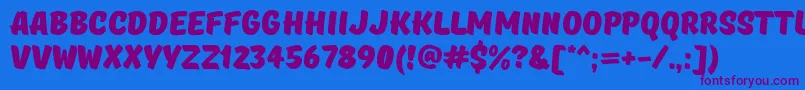 TtMastersDemoBlack Font – Purple Fonts on Blue Background