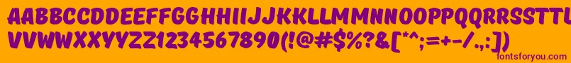 TtMastersDemoBlack Font – Purple Fonts on Orange Background