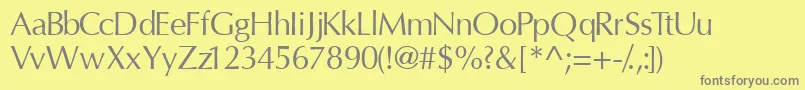 Interfacessk Font – Gray Fonts on Yellow Background