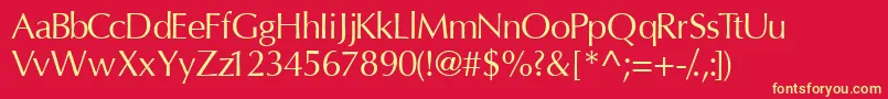 Interfacessk Font – Yellow Fonts on Red Background