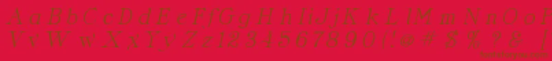 CordellaItalic Font – Brown Fonts on Red Background