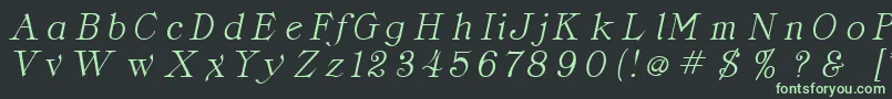 Шрифт CordellaItalic – зелёные шрифты на чёрном фоне