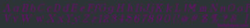 Шрифт CordellaItalic – фиолетовые шрифты на чёрном фоне