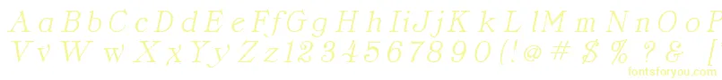 CordellaItalic-Schriftart – Gelbe Schriften