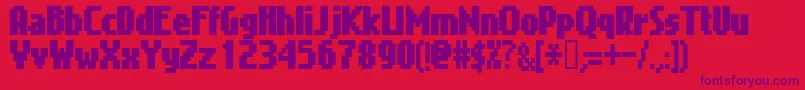 Gimenells Font – Purple Fonts on Red Background