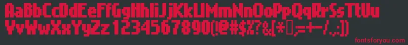 Gimenells Font – Red Fonts on Black Background