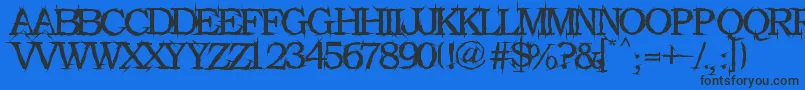 Gekrazze Font – Black Fonts on Blue Background