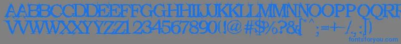 Gekrazze Font – Blue Fonts on Gray Background