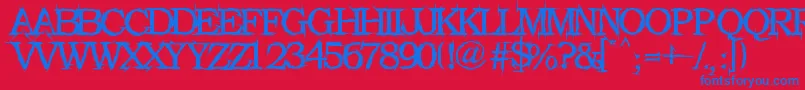 Gekrazze Font – Blue Fonts on Red Background