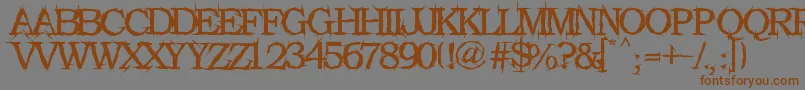 Gekrazze Font – Brown Fonts on Gray Background