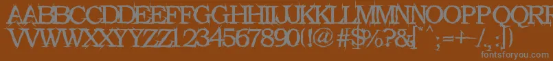 Gekrazze Font – Gray Fonts on Brown Background