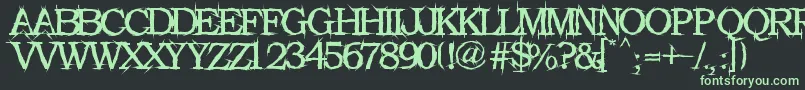 Gekrazze Font – Green Fonts on Black Background