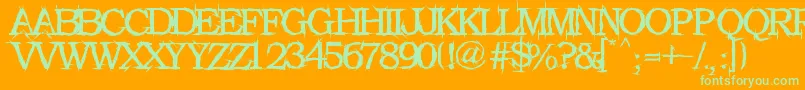 Gekrazze Font – Green Fonts on Orange Background