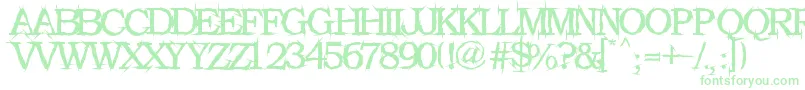 Gekrazze Font – Green Fonts on White Background