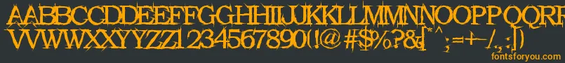 Gekrazze Font – Orange Fonts on Black Background