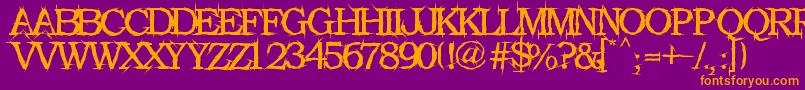 Gekrazze Font – Orange Fonts on Purple Background