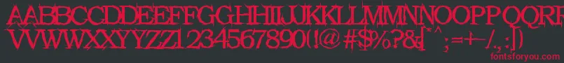 Gekrazze Font – Red Fonts on Black Background