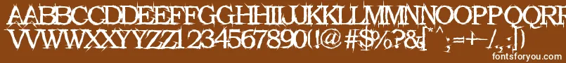 Gekrazze Font – White Fonts on Brown Background