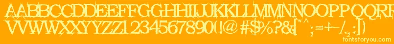 More about Gekrazze Font Gekrazze Font – Yellow Fonts on Orange Background
