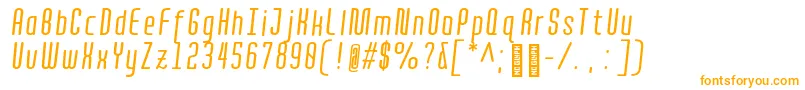 QuotaRegularitaliccond. Font – Orange Fonts on White Background