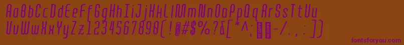 Шрифт QuotaRegularitaliccond. – фиолетовые шрифты на коричневом фоне