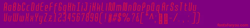 Шрифт QuotaRegularitaliccond. – красные шрифты на фиолетовом фоне