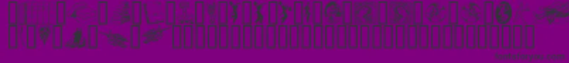 Шрифт Listnd – чёрные шрифты на фиолетовом фоне
