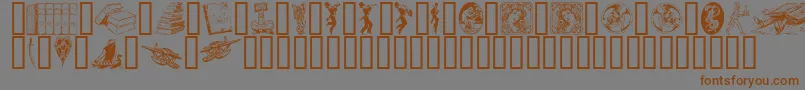Listnd Font – Brown Fonts on Gray Background