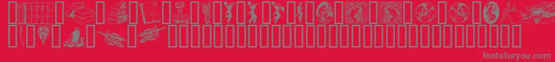 Listnd Font – Gray Fonts on Red Background