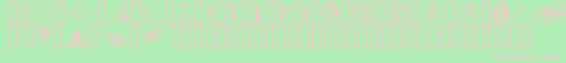 Listnd Font – Pink Fonts on Green Background