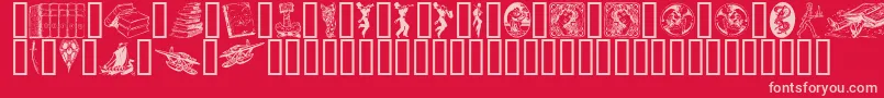 Listnd Font – Pink Fonts on Red Background