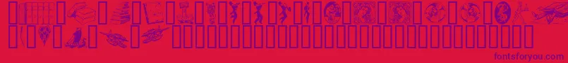 Listnd Font – Purple Fonts on Red Background