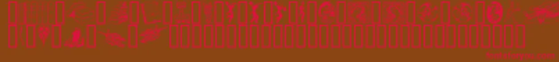 Listnd Font – Red Fonts on Brown Background