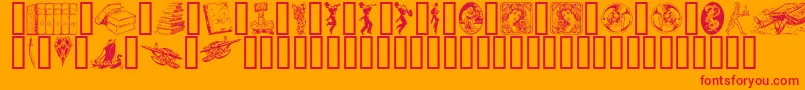 Listnd Font – Red Fonts on Orange Background