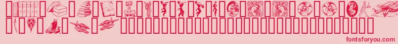 Listnd Font – Red Fonts on Pink Background