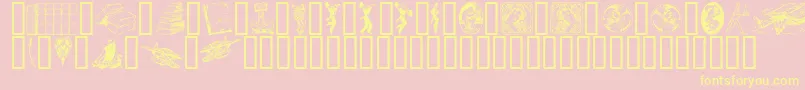 Listnd Font – Yellow Fonts on Pink Background